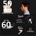 PEARLBEAT Classic True Wireless Earbuds with Zambo Battery, 10mm Bass Driver